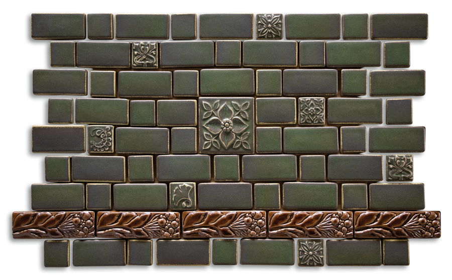Available Now! | Bespoke Lee Green & Bottle Brown Project Tiles